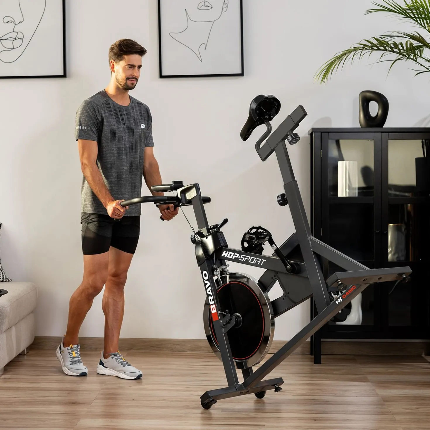 Rower spiningowy Indoor Cycling HS-045IC Bravo czarny