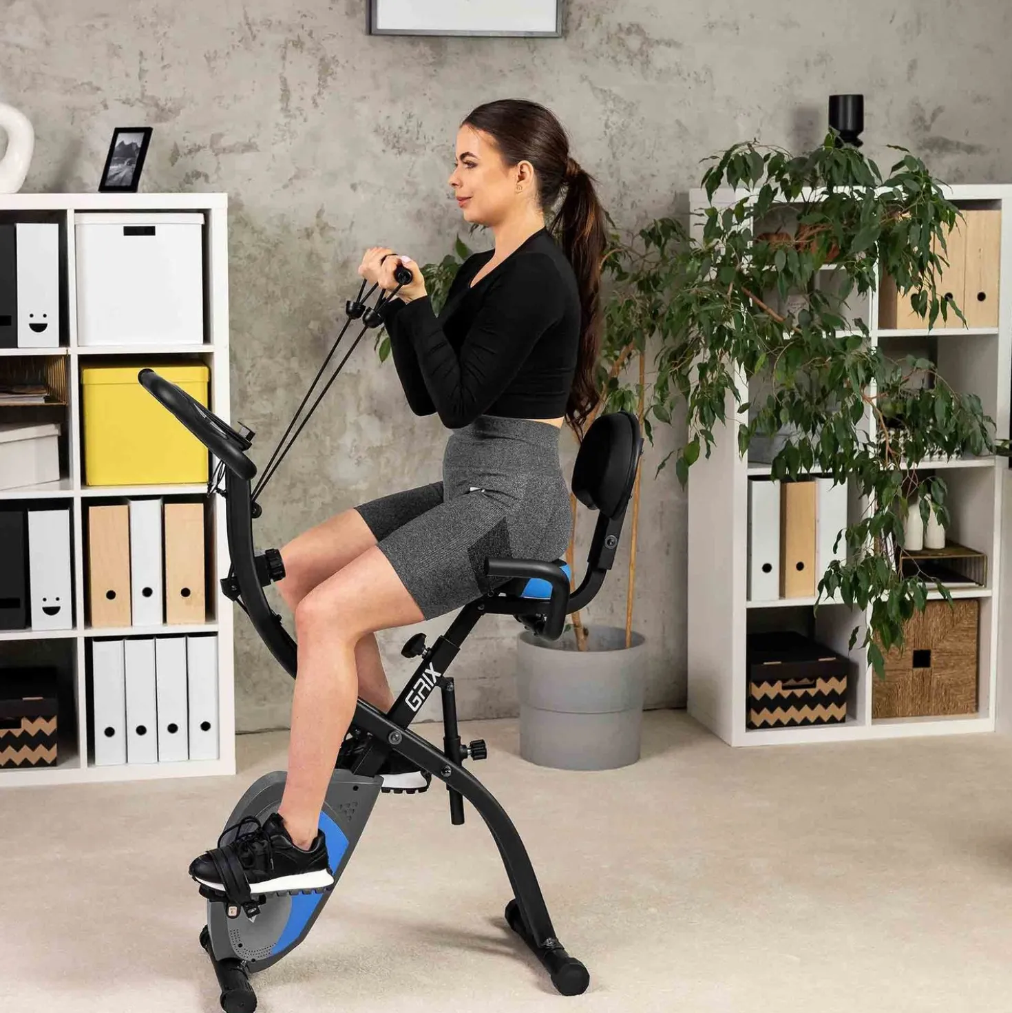 Rower treningowy składany Xbike HS-3010X Grix czarny