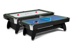 Stół bilardowy spływowy Vip Extra 8 FT czarny zielony z nakładką ping-pong cymbergaj