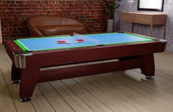 Stół Bilardowy spływowy Vip Extra 7 FT wiśnia zielony z nakładką ping-pong cymbergaj