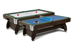 Stół bilardowy spływowy Vip Extra 8 FT brąz zielony z nakładką ping-pong cymbergaj