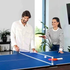 Stół bilardowy spływowy Vip Extra 8 FT brąz zielony z nakładką ping-pong blat