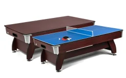 Stół bilardowy spływowy Vip Extra 9 FT wiśnia zielony z nakładką ping-pong blat