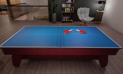 Stół bilardowy spływowy Vip Extra 9 FT wiśnia zielony z nakładką ping-pong blat