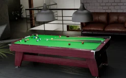 Stół bilardowy spływowy Vip Extra 9 FT wiśnia zielony z nakładką ping-pong blat