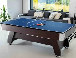 Stół bilardowy spływowy Vip Extra 9 FT wiśnia zielony z nakładką ping-pong blat