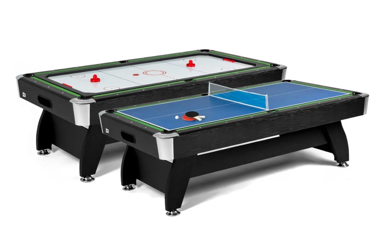 Stół bilardowy spływowy Vip Extra 9 FT czarno zielony z nakładką ping-pong cymbergaj