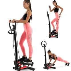 Stepper skrętny z kolumną HS-055S Noble czerwony