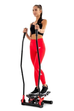 Stepper skrętny z ramionami HS-045S Slim czerwony