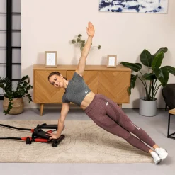 Stepper skrętny z ramionami HS-045S Slim czerwony