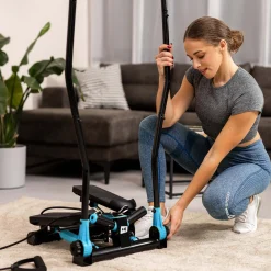 Stepper skrętny z ramionami HS-045S Slim niebieski