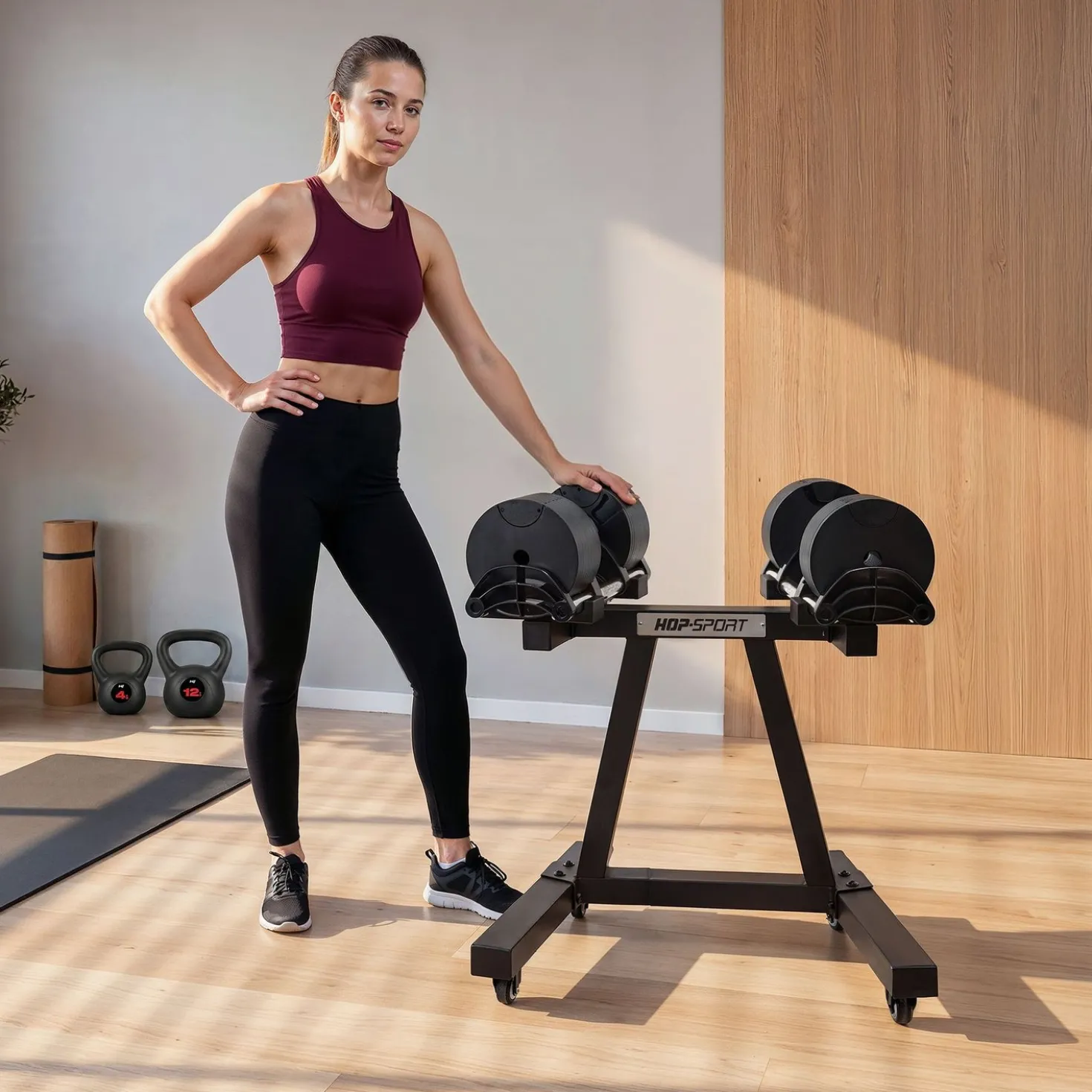 Stojak na hantle regulowane HS-3040A