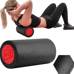 Wałek roller do masażu EPE 30cm czarno-czerwony