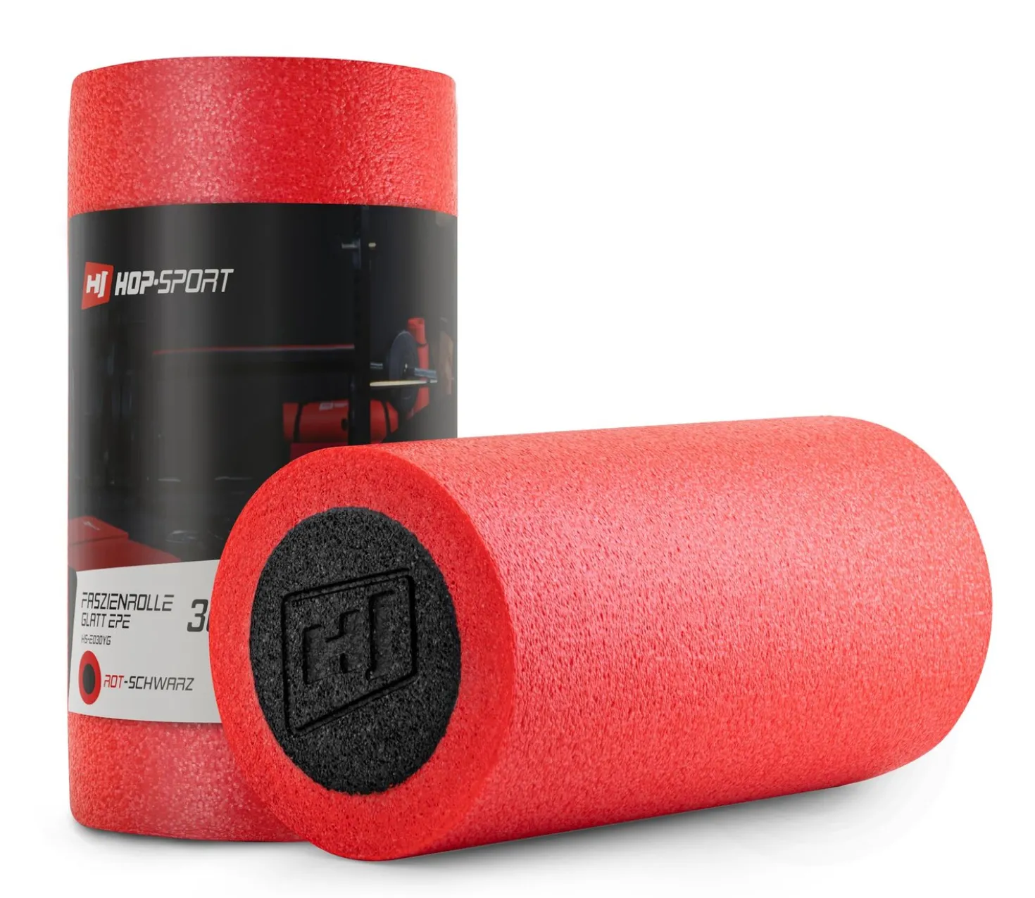 Wałek roller do masażu EPE 30cm czerwono-czarny