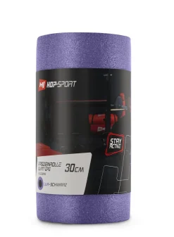 Wałek roller do masażu EPE 30cm fioletowo-czarny