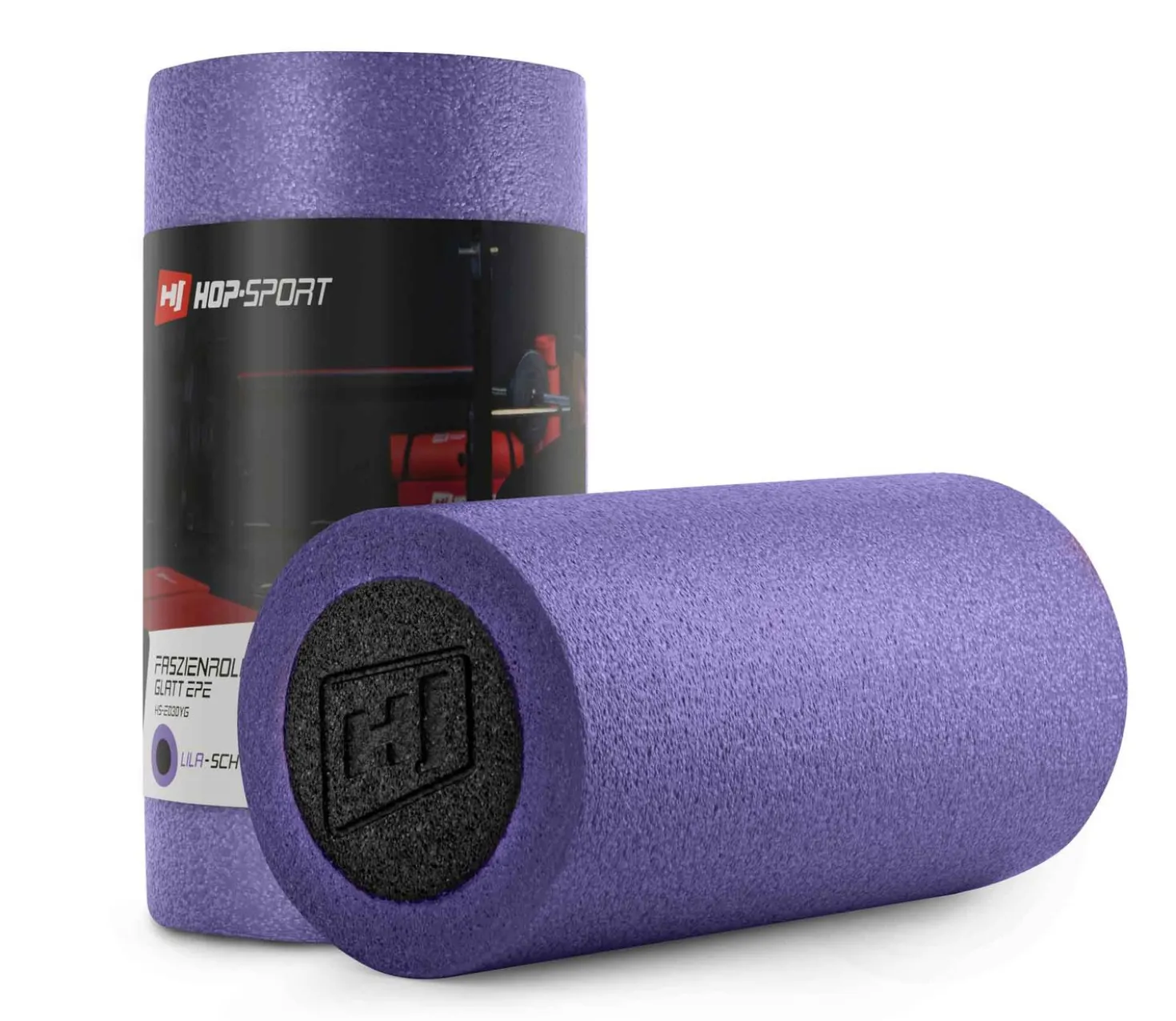 Wałek roller do masażu EPE 30cm fioletowo-czarny