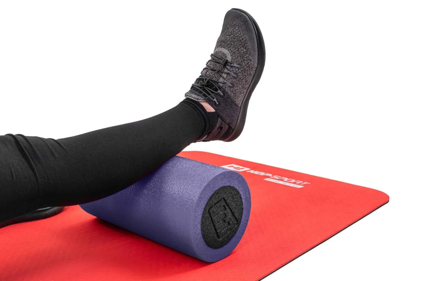 Wałek roller do masażu EPE 30cm fioletowo-czarny