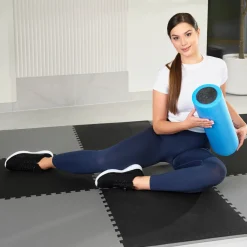 Wałek roller do masażu EPE 45cm niebiesko-czarny