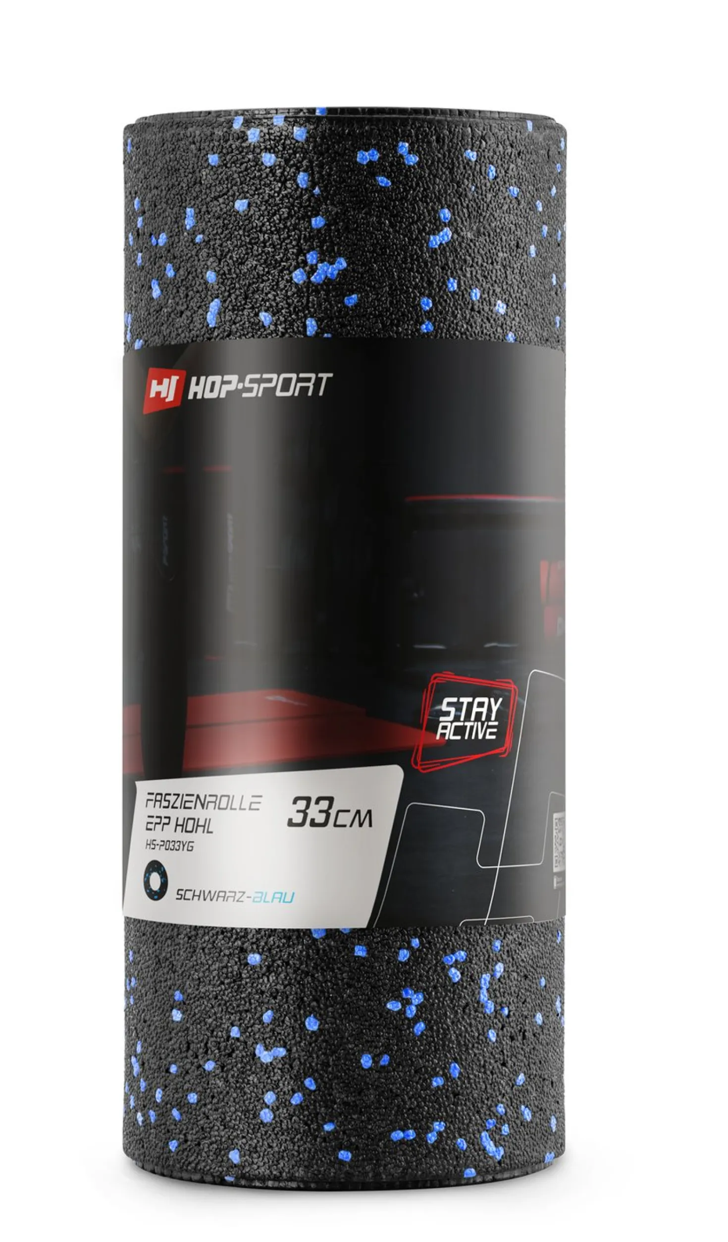 Wałek roller do masażu EPP pusty 33cm niebieski