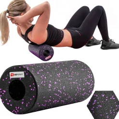 Wałek roller do masażu EPP pusty 33cm fioletowy
