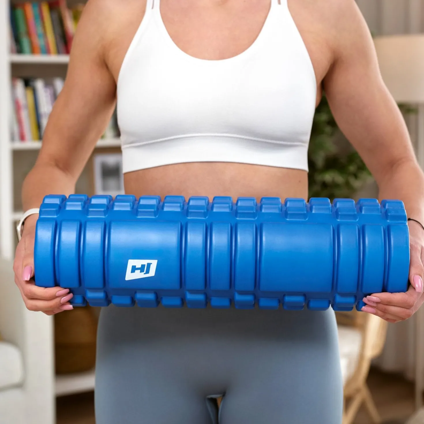 Wałek roller do masażu EVA 45cm niebieski