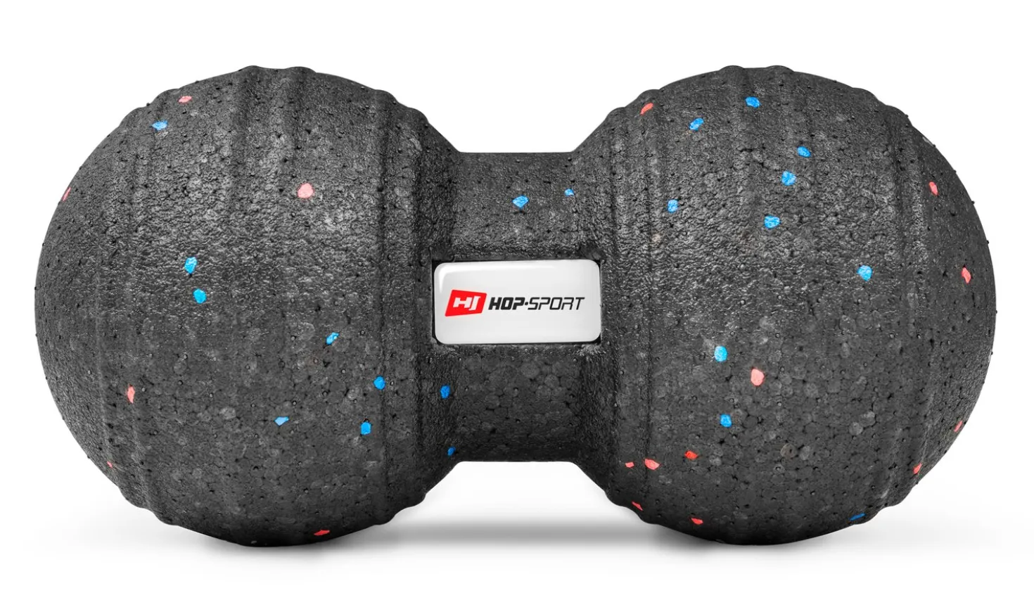 Zestaw dużych piłeczek do masażu+roller czarno-niebieski