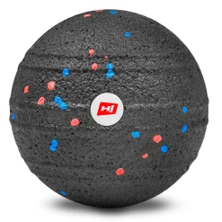 Zestaw dużych piłeczek do masażu+roller czarno-niebieski