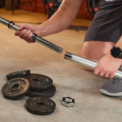 Zestaw hantli żeliwnych 2x10kg z przedłużanym gryfem