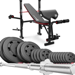 Zestaw kulturystyczny Premium 59kg z ławką HS-1055