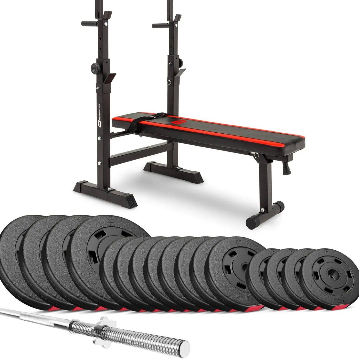 Zestaw kulturystyczny Premium 99kg z ławką HS-1080