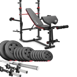 Zestaw kulturystyczny Premium 38kg z ławką HS-1065