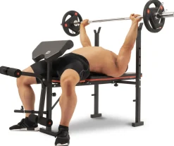 Zestaw kulturystyczny Premium 75kg z ławką HS-1055