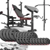 Zestaw kulturystyczny Premium 105kg z ławką hs-1075