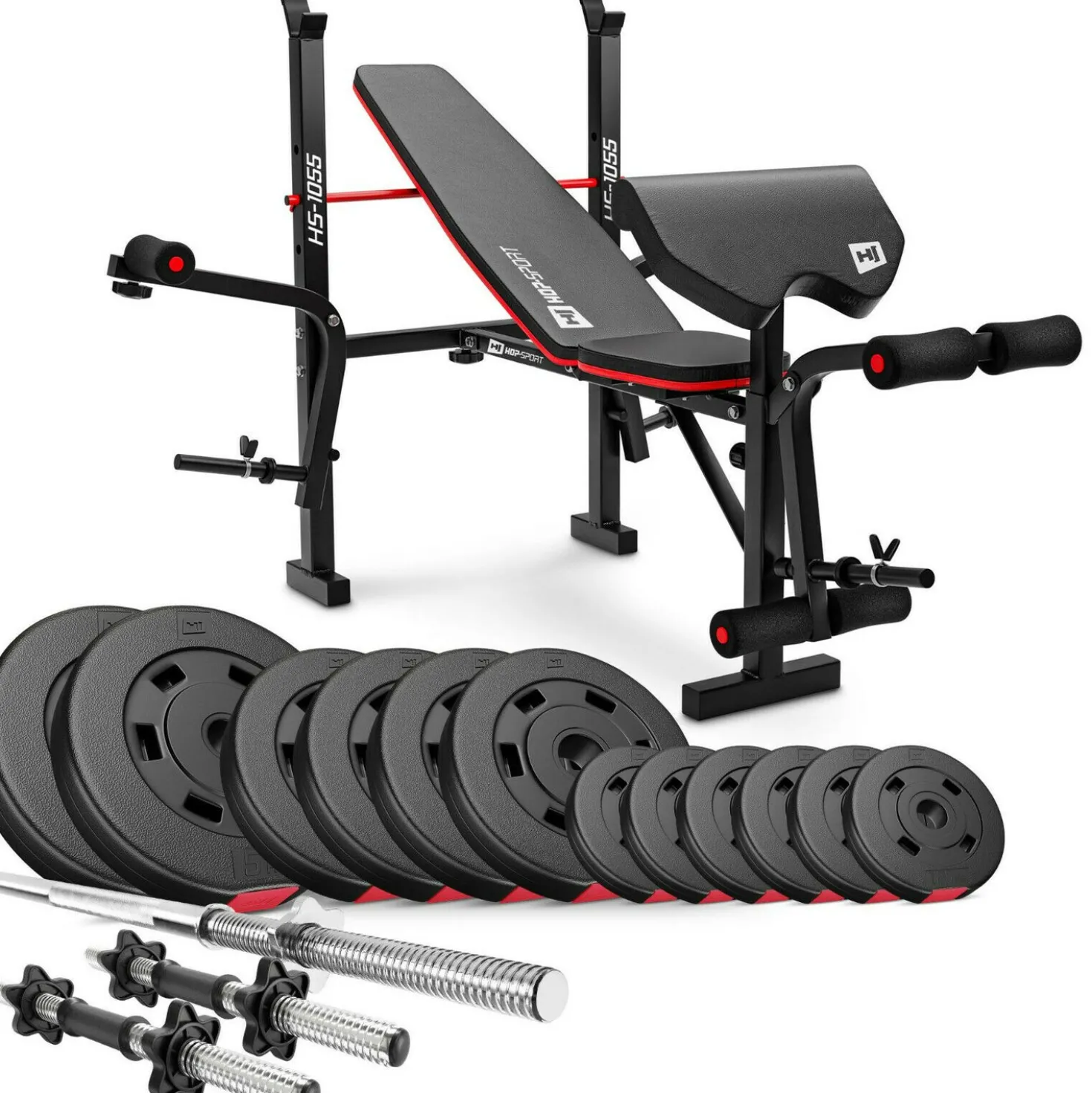 Zestaw kulturystyczny Premium 38kg z ławką HS-1055