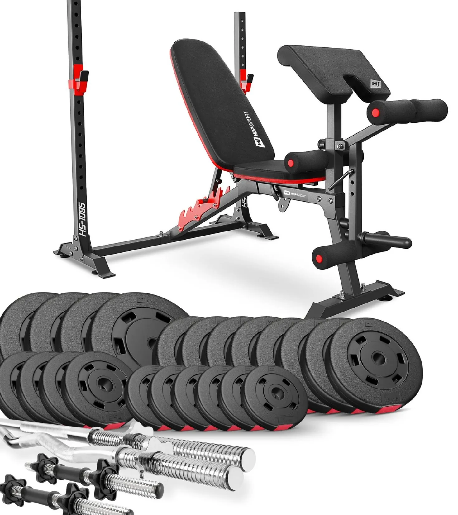 Zestaw kulturystyczny Premium 135kg z ławką HS-1095